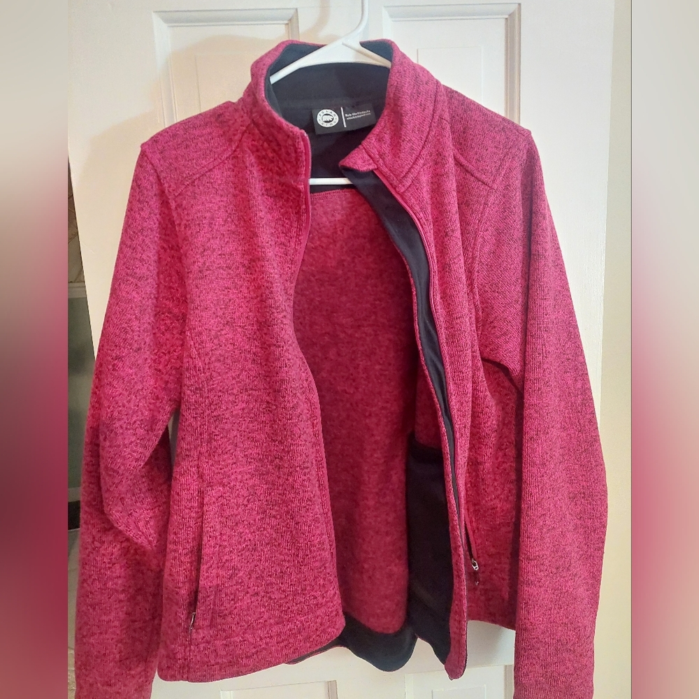 Pink zip up sweater